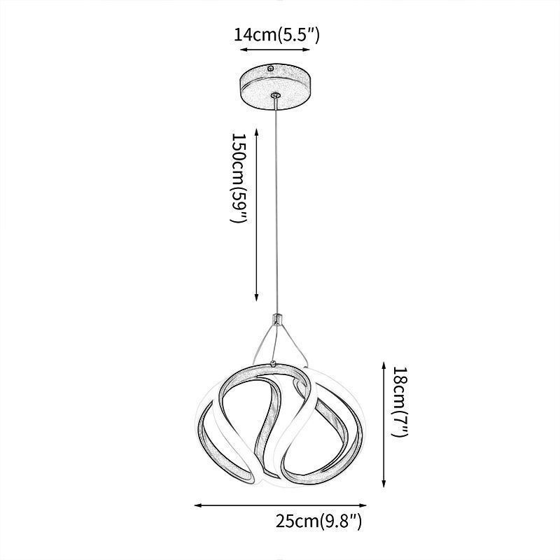 Lampă suspendată din aluminiu Plafoniera mică Pumpkin
