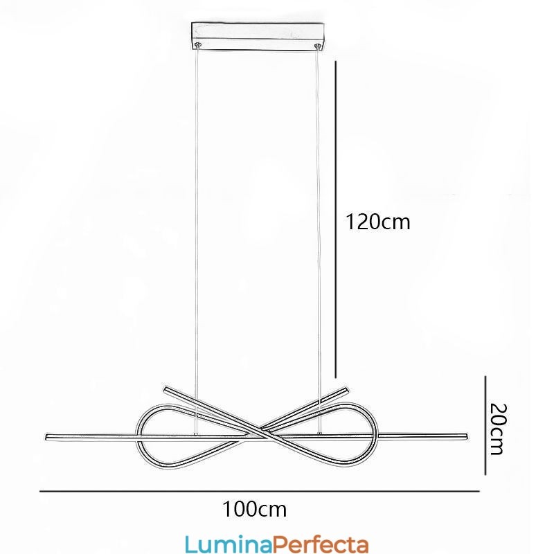 Plafoniera cu pandantiv simplu din aluminiu Art Bowknot