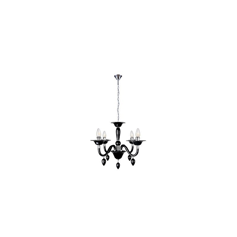 Candelabru negru modern cu 4 lumini