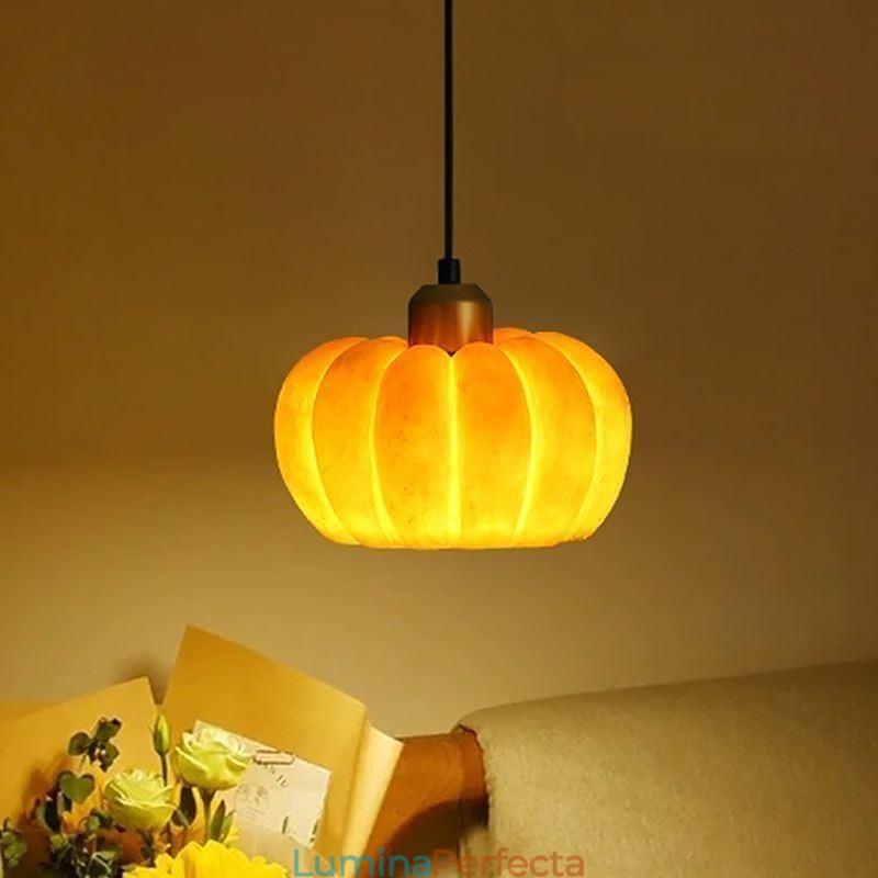 Lampă suspendată cu un singur cap Pumpkin Plafoniera retro japoneză
