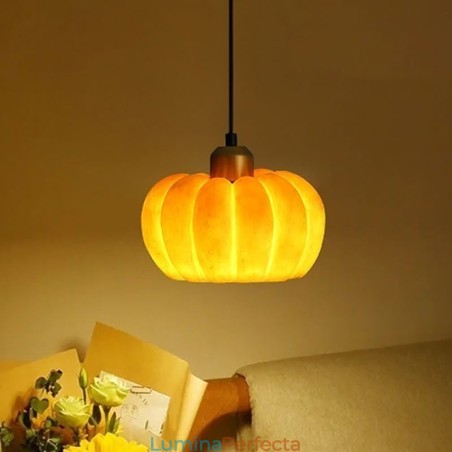 Lampă suspendată cu un singur cap Pumpkin Plafoniera retro japoneză