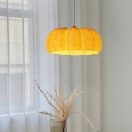 Lampă suspendată cu un singur cap Pumpkin Plafoniera retro japoneză