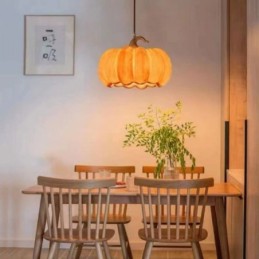Creative Pumpkin Pendant Lampă Retro Japoneză Plafoniera Plafoniera