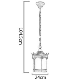 Lumină de exterior chinezească, rezistentă la apă, pentru foișor hexagonal