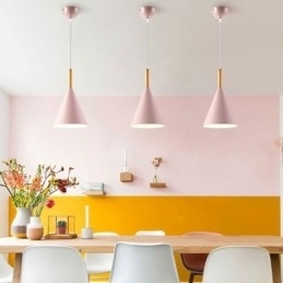 Lampă suspendată nordică Macaron Lampă suspendată cu un singur cap