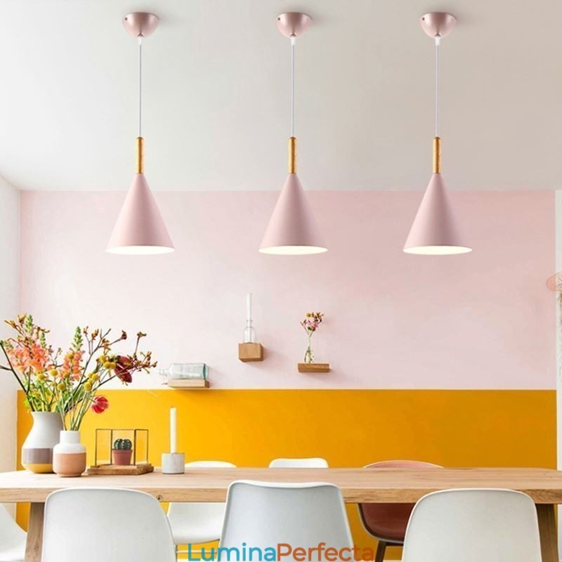 Lampă suspendată nordică Macaron Lampă suspendată cu un singur cap