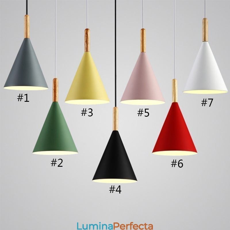 Lampă suspendată nordică Macaron Lampă suspendată cu un singur cap