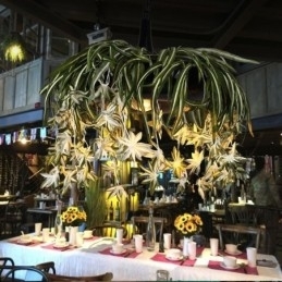 Lampă suspendată pentru acasă Candelabru decorat cu plante artificiale în stil industrial