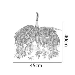 Lampă suspendată pentru acasă Candelabru decorat cu plante artificiale în stil industrial