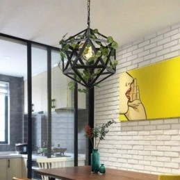 Lampă suspendată industrială vintage, lampă suspendată din fier