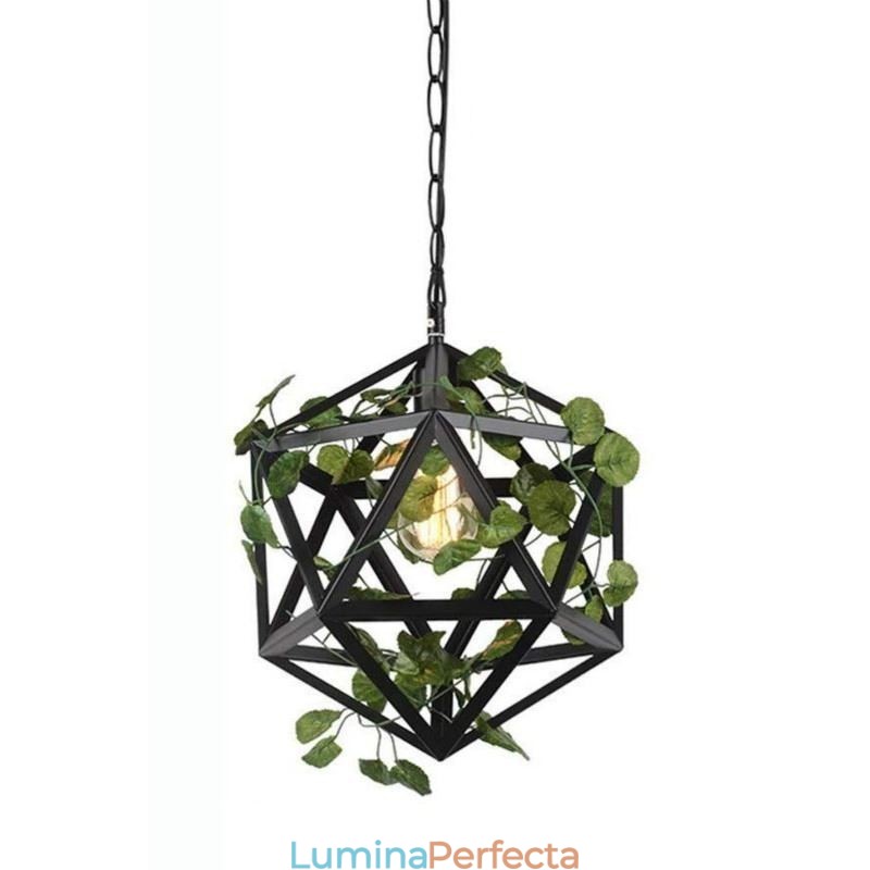 Lampă suspendată industrială vintage, lampă suspendată din fier