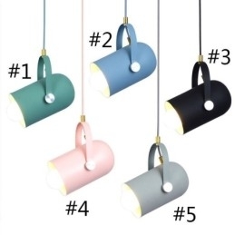 Lampă suspendată nordică colorată Macaron cu un singur cap