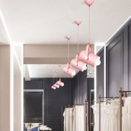Lampă suspendată nordică colorată Macaron cu un singur cap