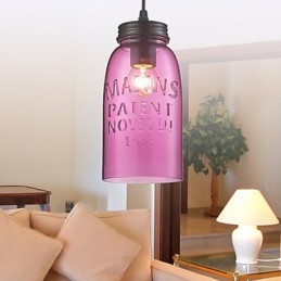 Lampă suspendată modernă din sticlă cu 1 lumină, cu design transparent cu bule