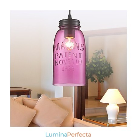 Lampă suspendată modernă din sticlă cu 1 lumină, cu design transparent cu bule Lampă suspendată modernă din sticlă cu 1 lumină, cu design transparent cu bule