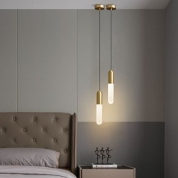 Lampă suspendată înghețată modernă Lampă suspendată periată