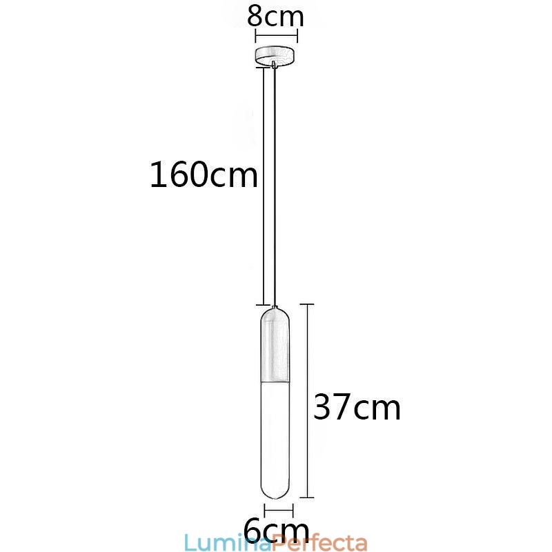 Lampă suspendată înghețată modernă Lampă suspendată periată