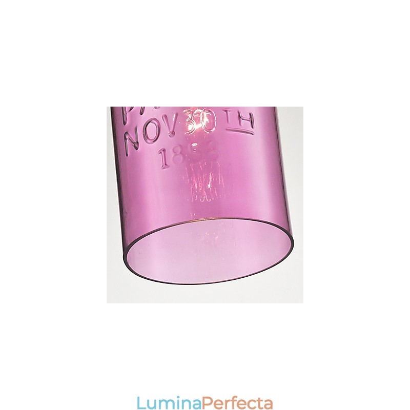 Lampă suspendată modernă din sticlă cu 1 lumină, cu design transparent cu bule