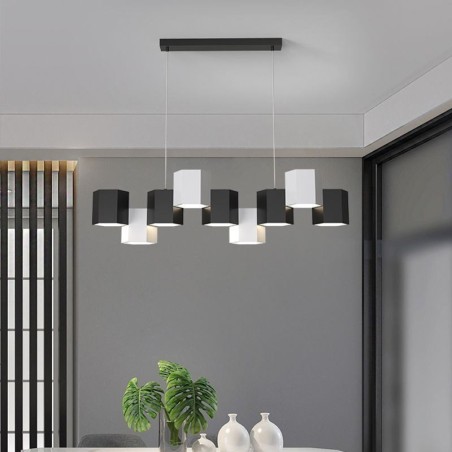 Lampă suspendată hexagonală modernă, combinație creativă Lampă suspendată hexagonală modernă, combinație creativă