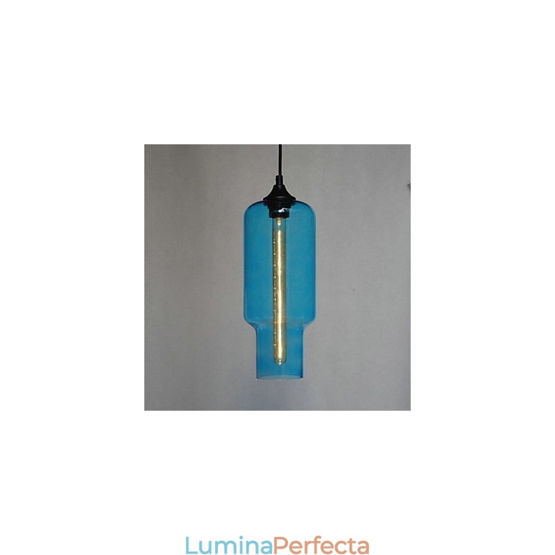 Lampă suspendată modernă din sticlă cu design maro Bubble