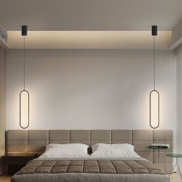 Lampă suspendată modernă Lampă suspendată ovală minimalistă