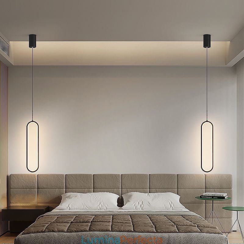 Lampă suspendată modernă Lampă suspendată ovală minimalistă