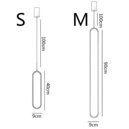 Lampă suspendată modernă Lampă suspendată ovală minimalistă