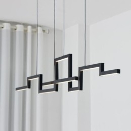 Candelabru modern din acrilic negru