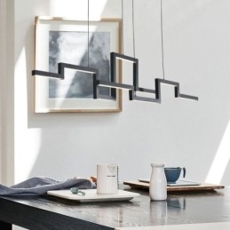 Candelabru modern din acrilic negru