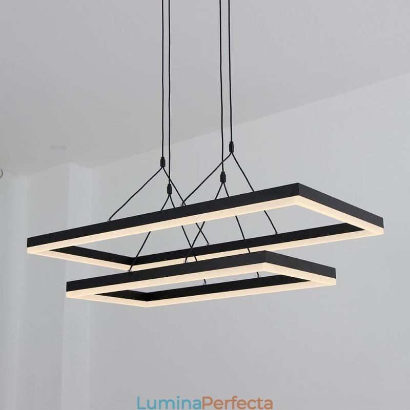 Candelabru din acrilic negru cu cadru modern