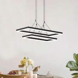 Candelabru din acrilic negru cu cadru modern
