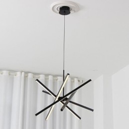 Lampă suspendată modernă Lampă de tavan cu bandă neagră reglabilă