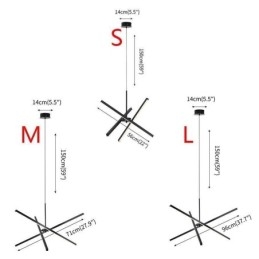 Lampă suspendată modernă cu bandă neagră reglabilă