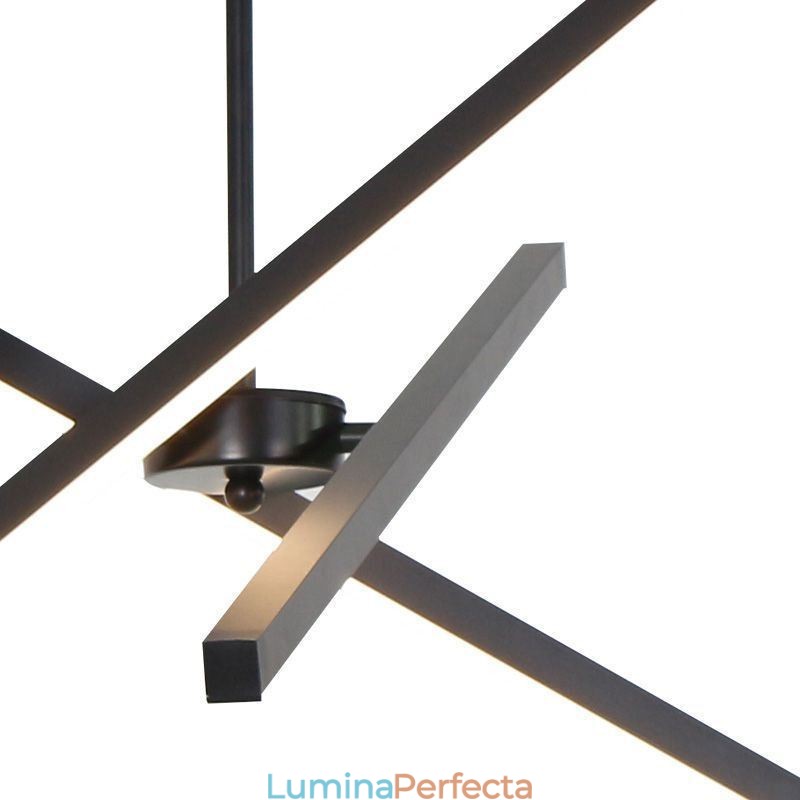 Lampă suspendată modernă cu bandă neagră reglabilă
