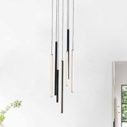 Candelabru modern cu bandă lungă suspendată clădire duplex