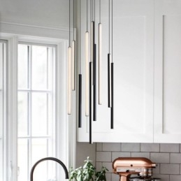 Candelabru modern cu bandă lungă suspendată clădire duplex