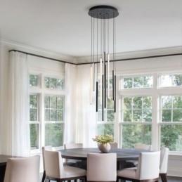 Candelabru modern cu bandă lungă suspendată clădire duplex