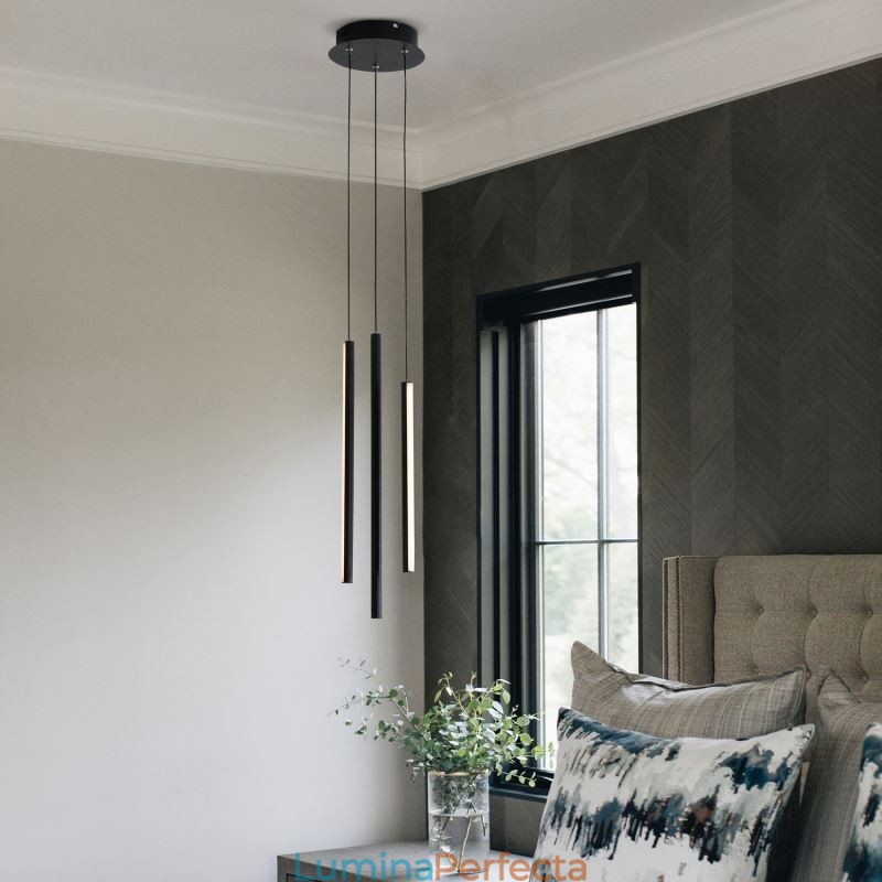 Candelabru modern cu bandă lungă suspendată clădire duplex