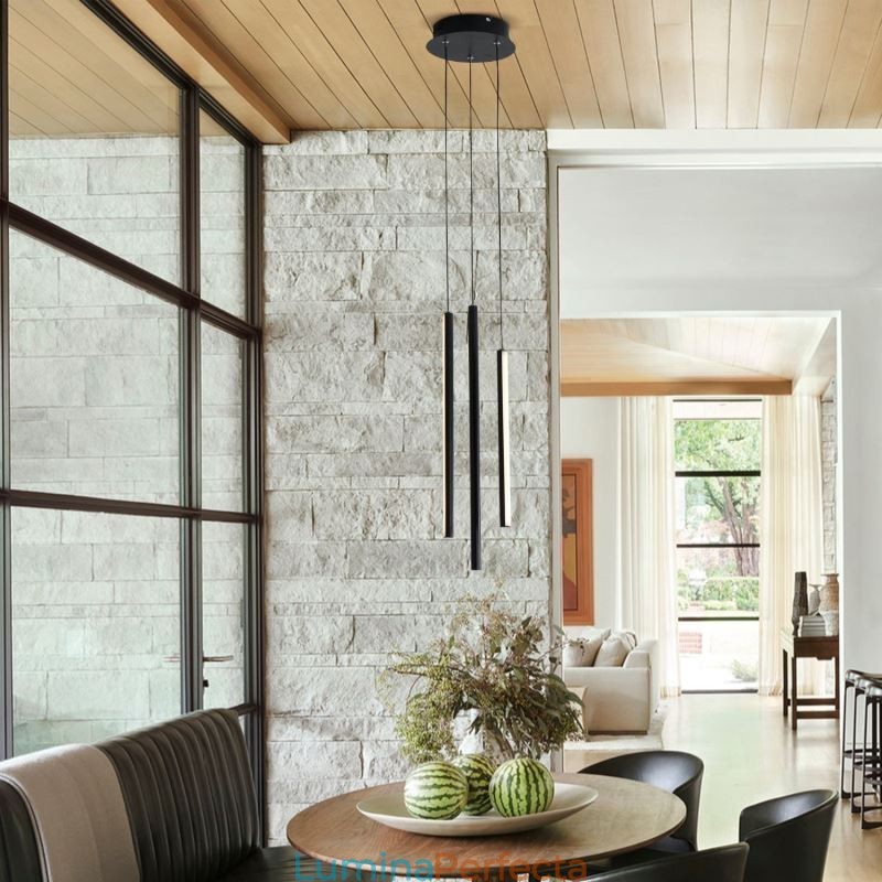 Candelabru modern cu bandă lungă suspendată clădire duplex