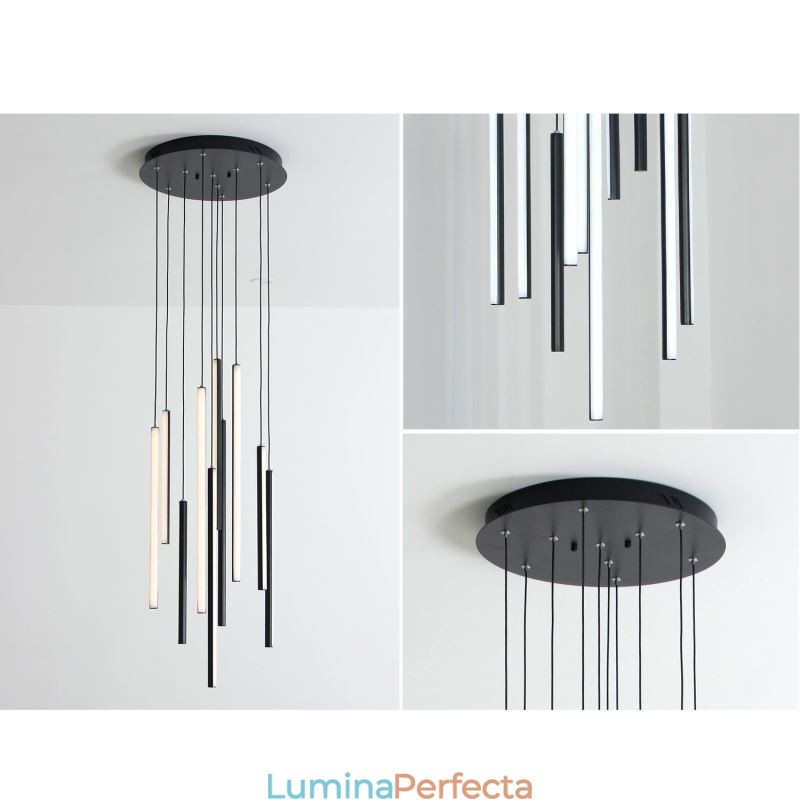 Candelabru modern cu bandă lungă suspendată clădire duplex