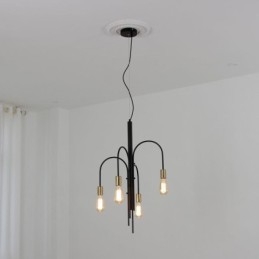Candelabru modern din fier Lampă suspendată din fier simplu