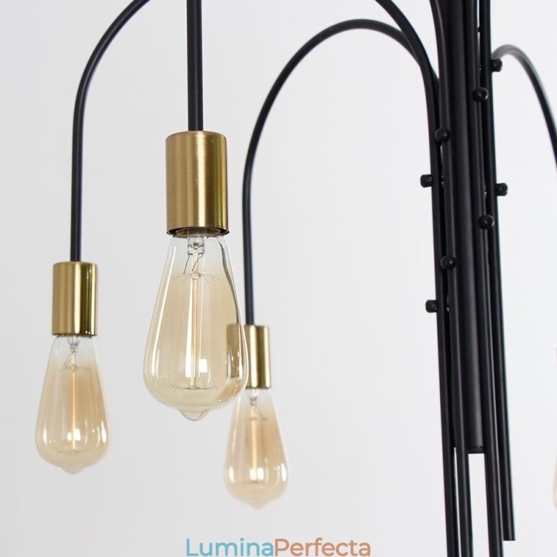 Candelabru modern din fier Lampă suspendată din fier simplu