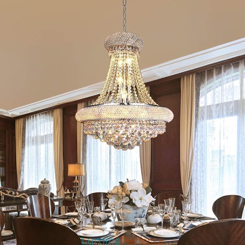 Candelabru în formă de coroană Lumină suspendată de cristal