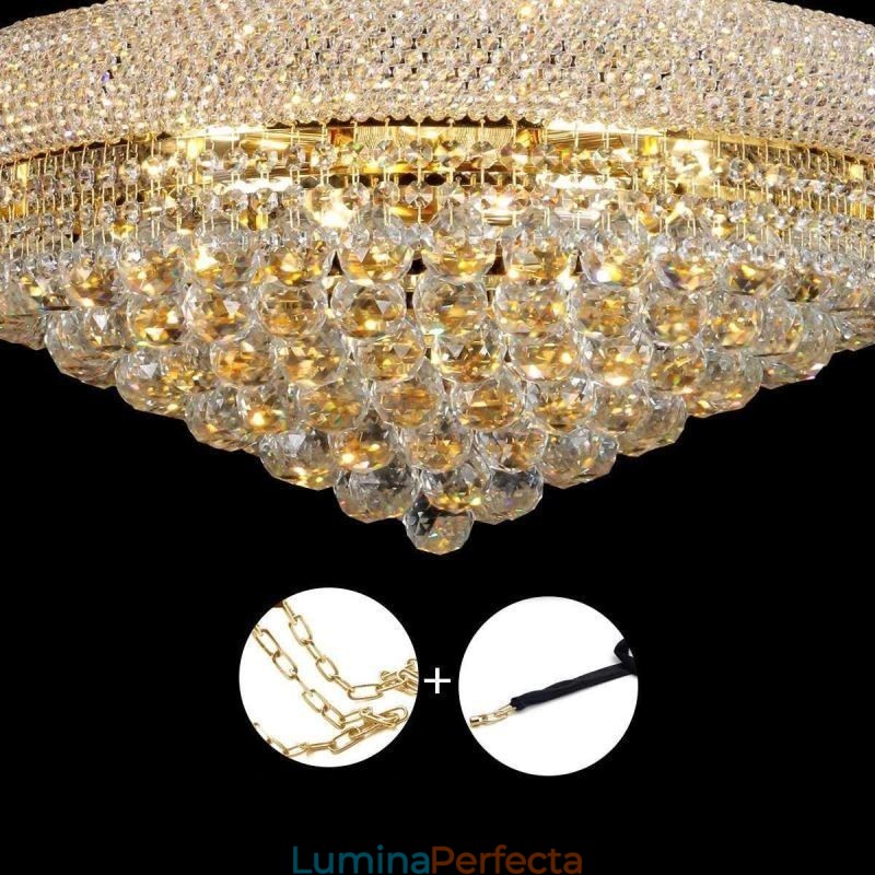 Candelabru în formă de coroană Lumină suspendată de cristal