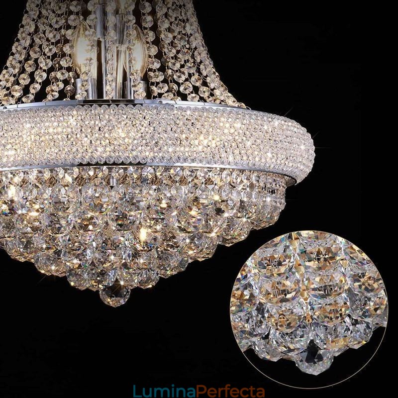 Candelabru în formă de coroană Lumină suspendată de cristal
