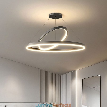 Lampă suspendată modernă, inele cerc, lampă suspendată din acril Lampă suspendată modernă, inele cerc, lampă suspendată din acril