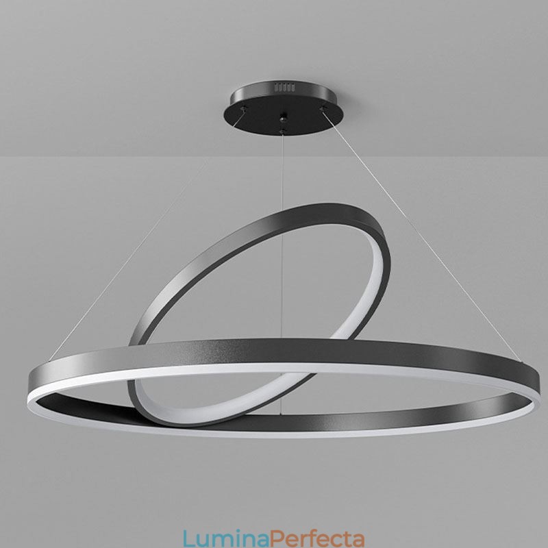 Lampă suspendată modernă, inele cerc, lampă suspendată din acril