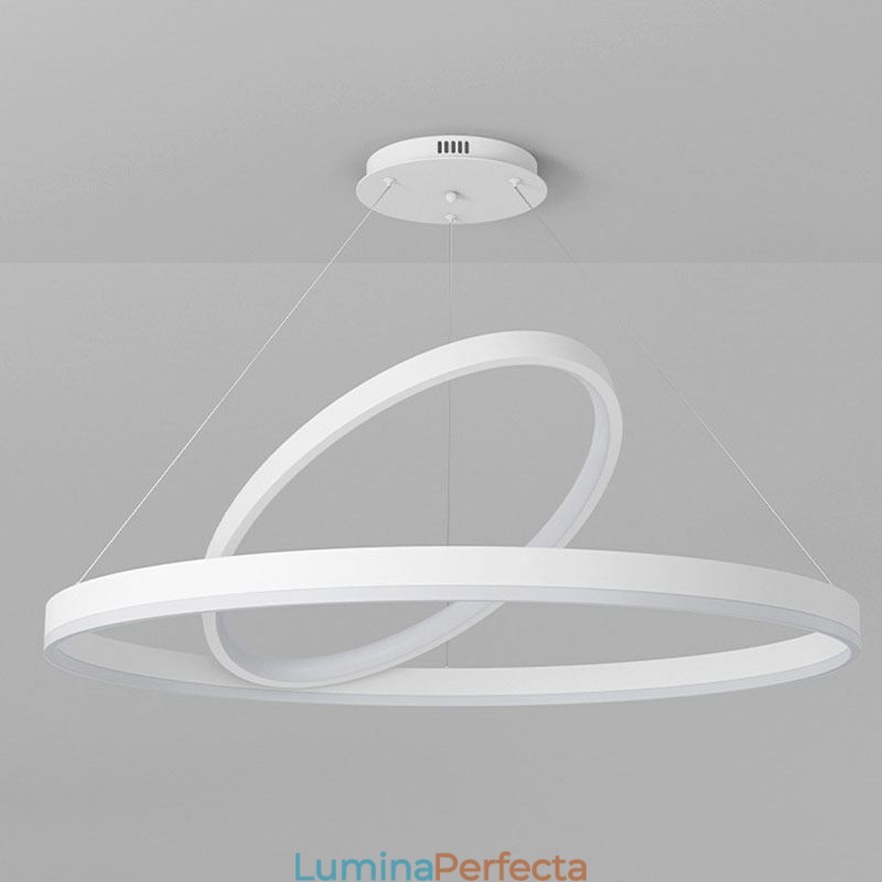 Lampă suspendată modernă, inele cerc, lampă suspendată din acril