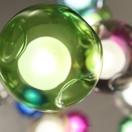 Lumină suspendată modernă cu bile de cristal Candelabru de cristal colorat (stil colorat vă rugăm să ne contactați)