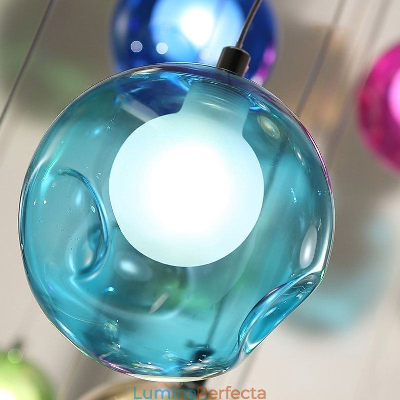 Lumină suspendată modernă cu bile de cristal Candelabru de cristal colorat (stil colorat vă rugăm să ne contactați)